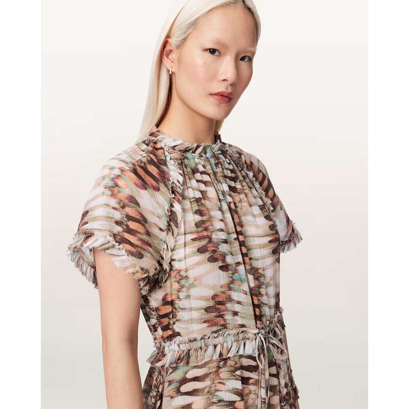 AllSaints Lamaia Asymmetric Midi Dress image number 2